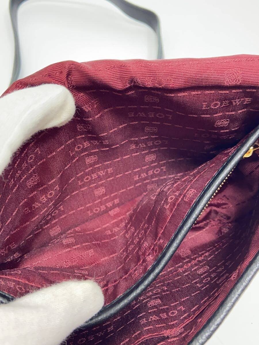 LOEWE Shoulder Bag Leather Black 340912 MADRID 1846 7