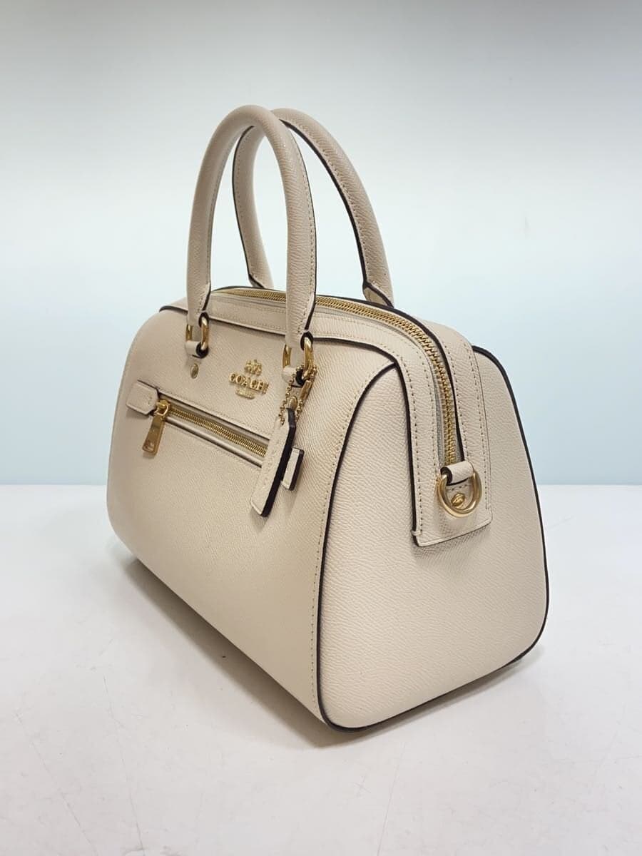 COACH2WAY Lowean Satchel Shoulder Bag Leather White Solid Color F79946 2