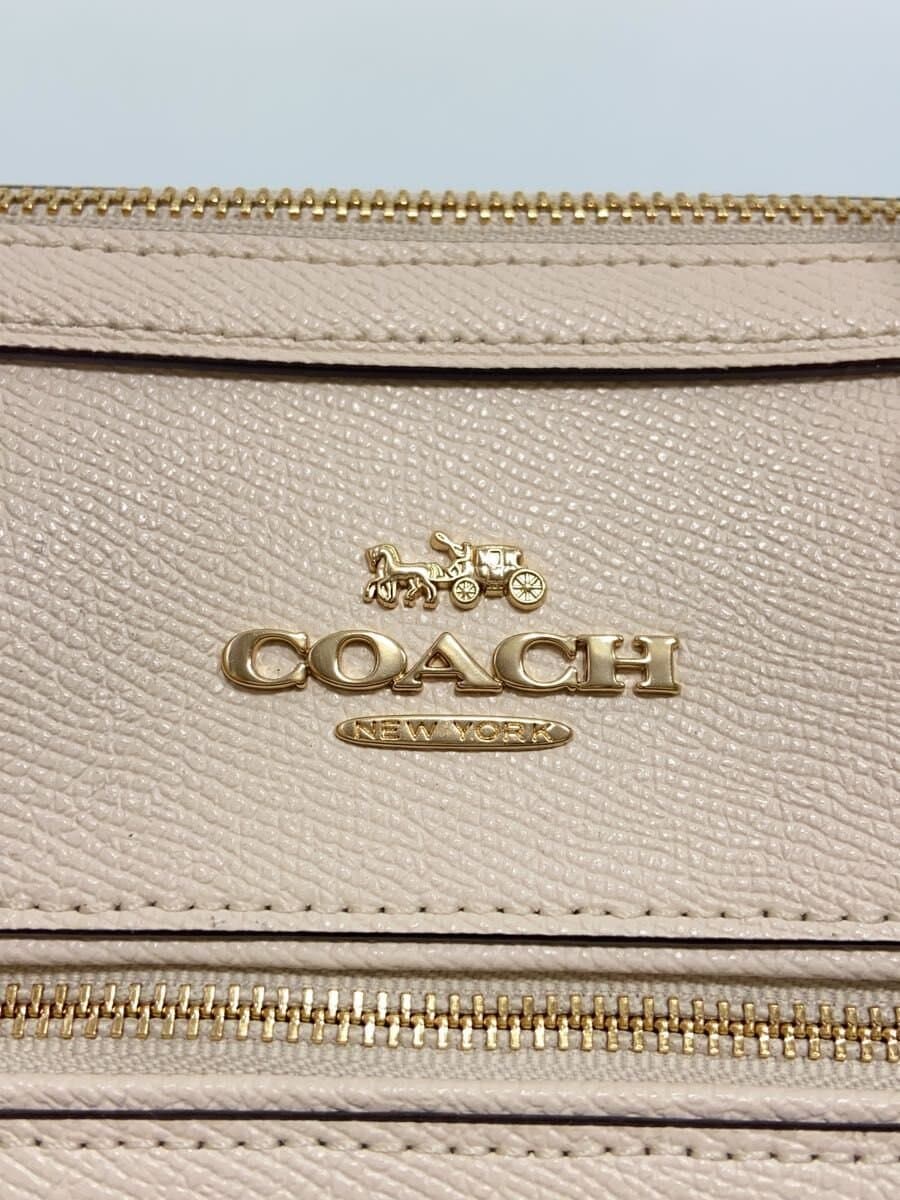 COACH2WAY Lowean Satchel Shoulder Bag Leather White Solid Color F79946 5