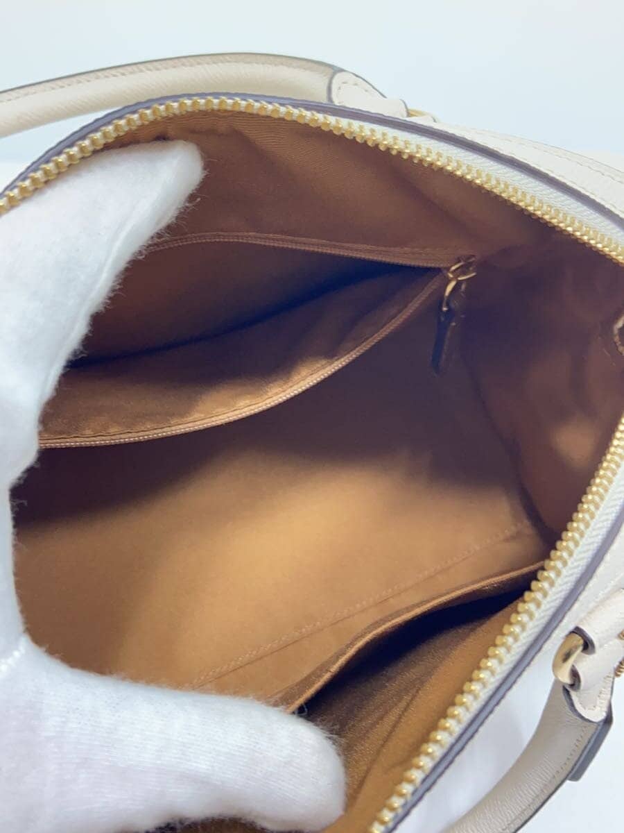 COACH2WAY Lowean Satchel Shoulder Bag Leather White Solid Color F79946 6