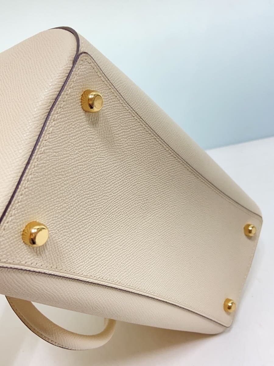 COACH2WAY Lowean Satchel Shoulder Bag Leather White Solid Color F79946 8