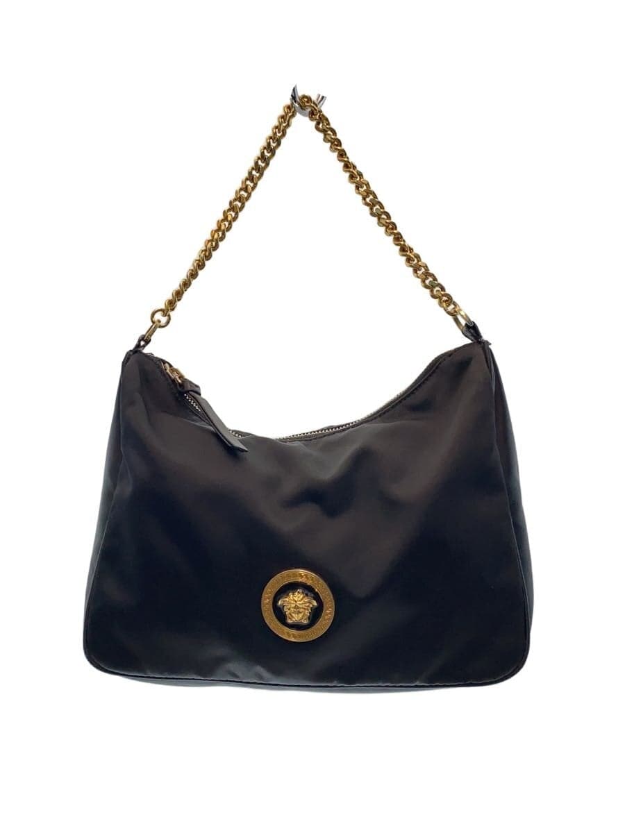 VERSACE shoulder bag nylon BLK solid 1002877
