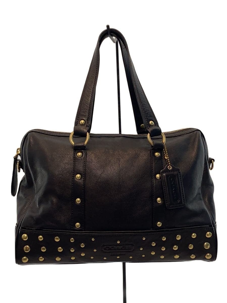 COACH Handbag Leather BLK F15506