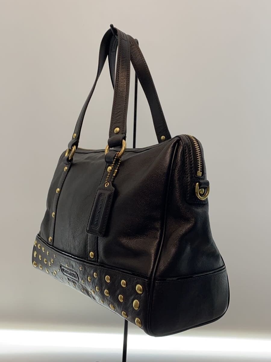 COACH Handbag Leather BLK F15506 2