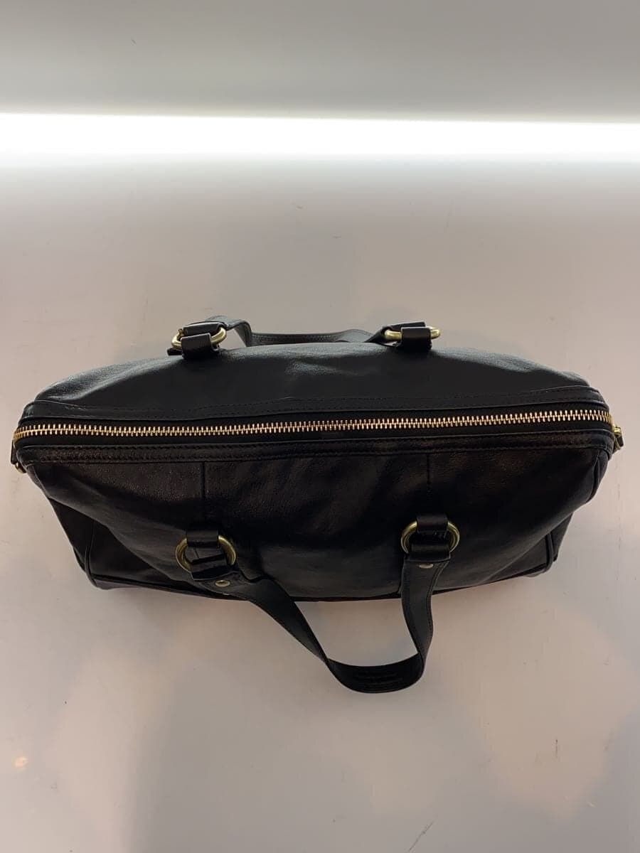 COACH Handbag Leather BLK F15506 4