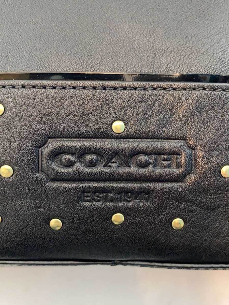 COACH Handbag Leather BLK F15506 5