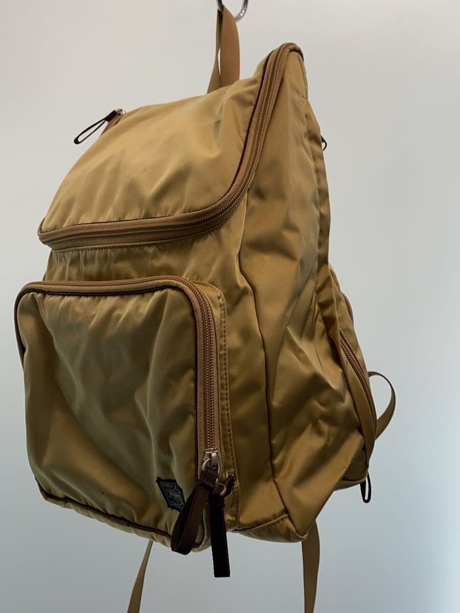 PORTER Backpack Leather BEG Solid 2