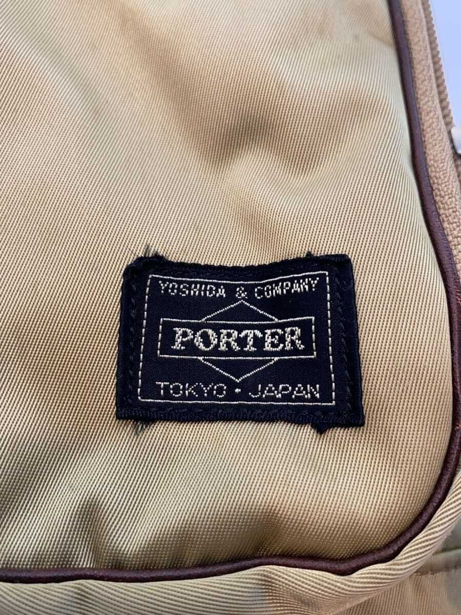 PORTER Backpack Leather BEG Solid 5