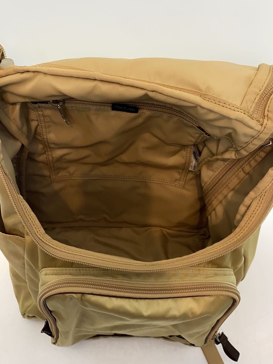 PORTER Backpack Leather BEG Solid 6