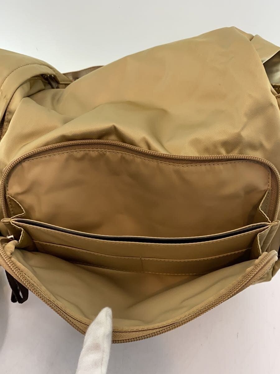 PORTER Backpack Leather BEG Solid 8