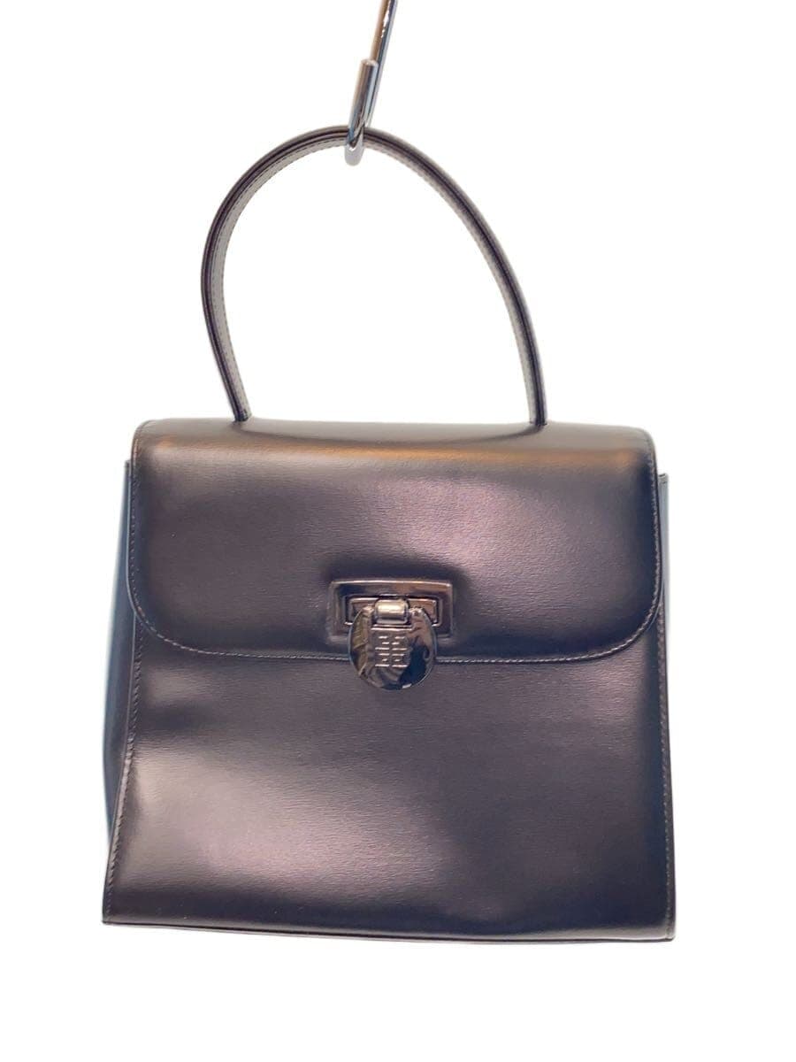 GIVENCHY handbag leather black plain