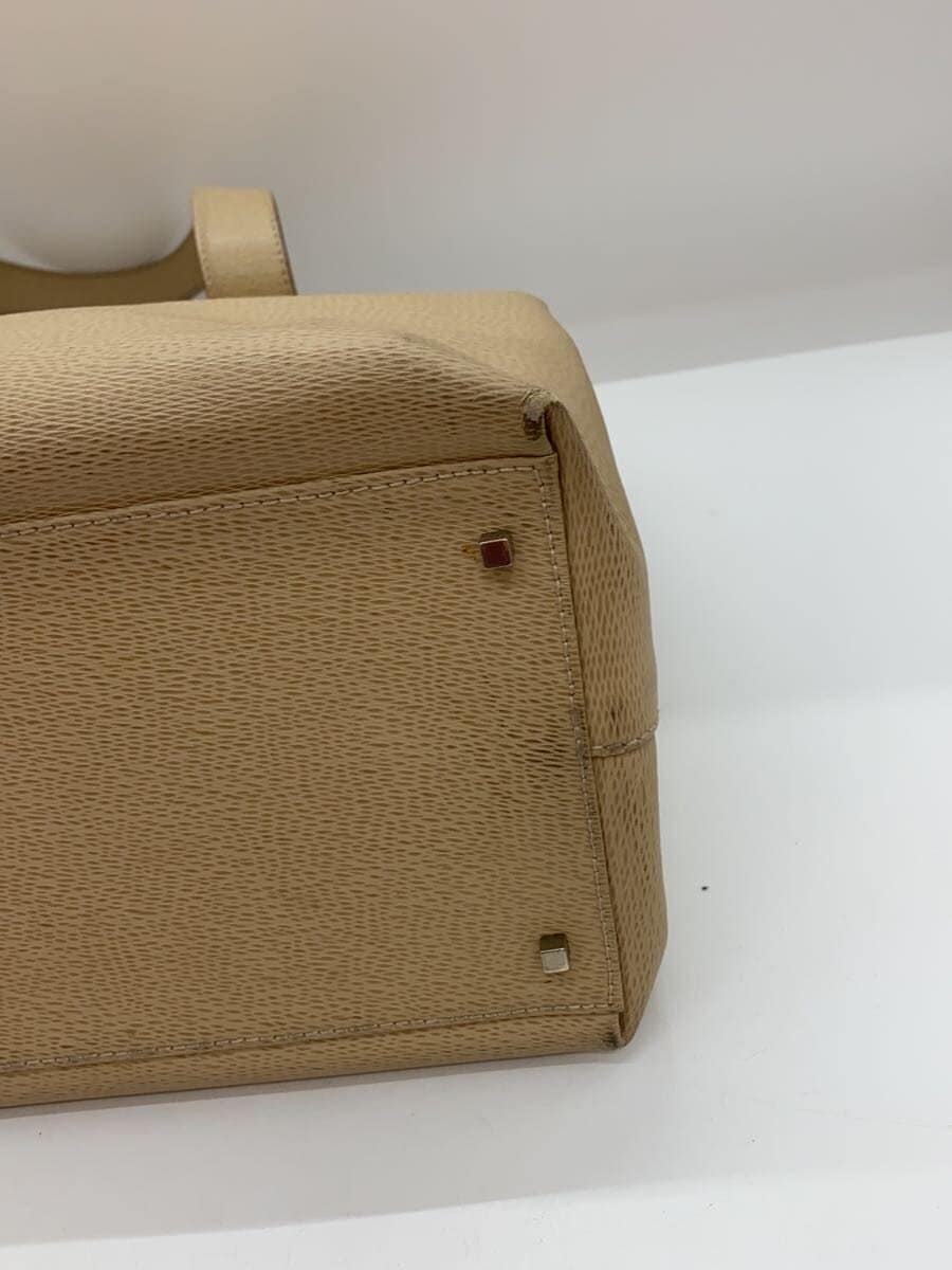 Salvatore Ferragamo Handbag Leather BEG Solid Color AQ-219296 Slightly crushed 8