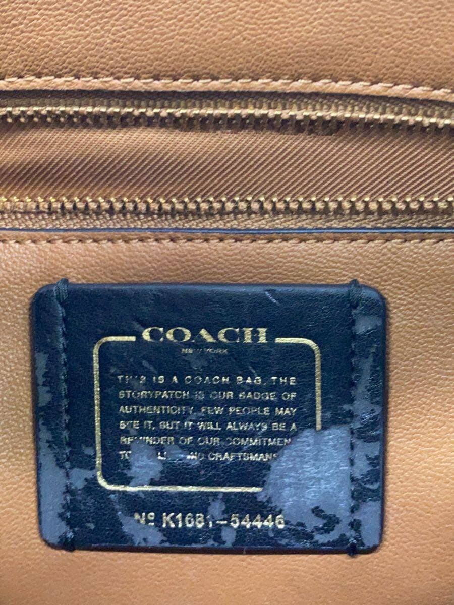 COACH Handbag Leather BLK Solid 54446 5