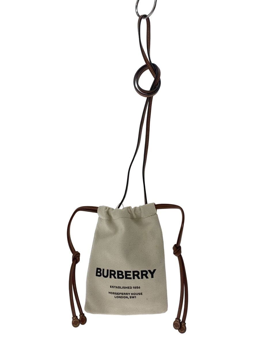 BURBERRY Shoulder Bag BEG Front Stain