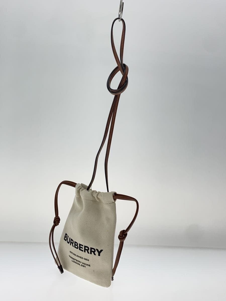 BURBERRY Shoulder Bag BEG Front Stain 2
