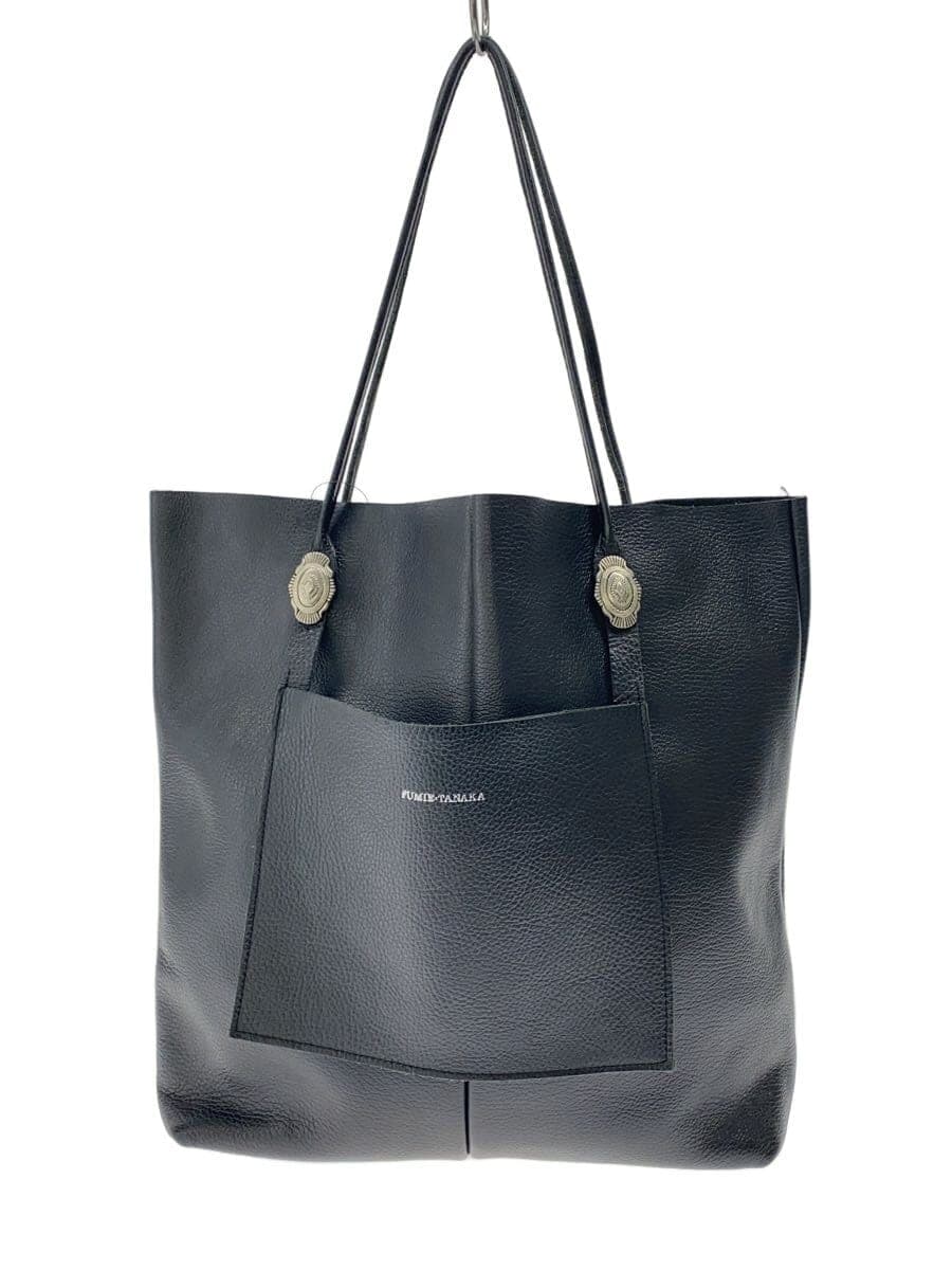 FUMIE=TANAKA Tote Bag Leather BLK Solid