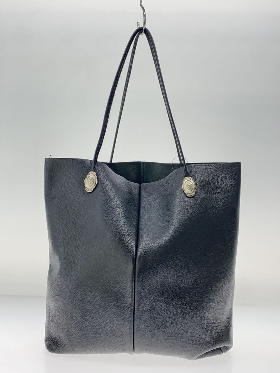 FUMIE=TANAKA Tote Bag Leather BLK Solid 3