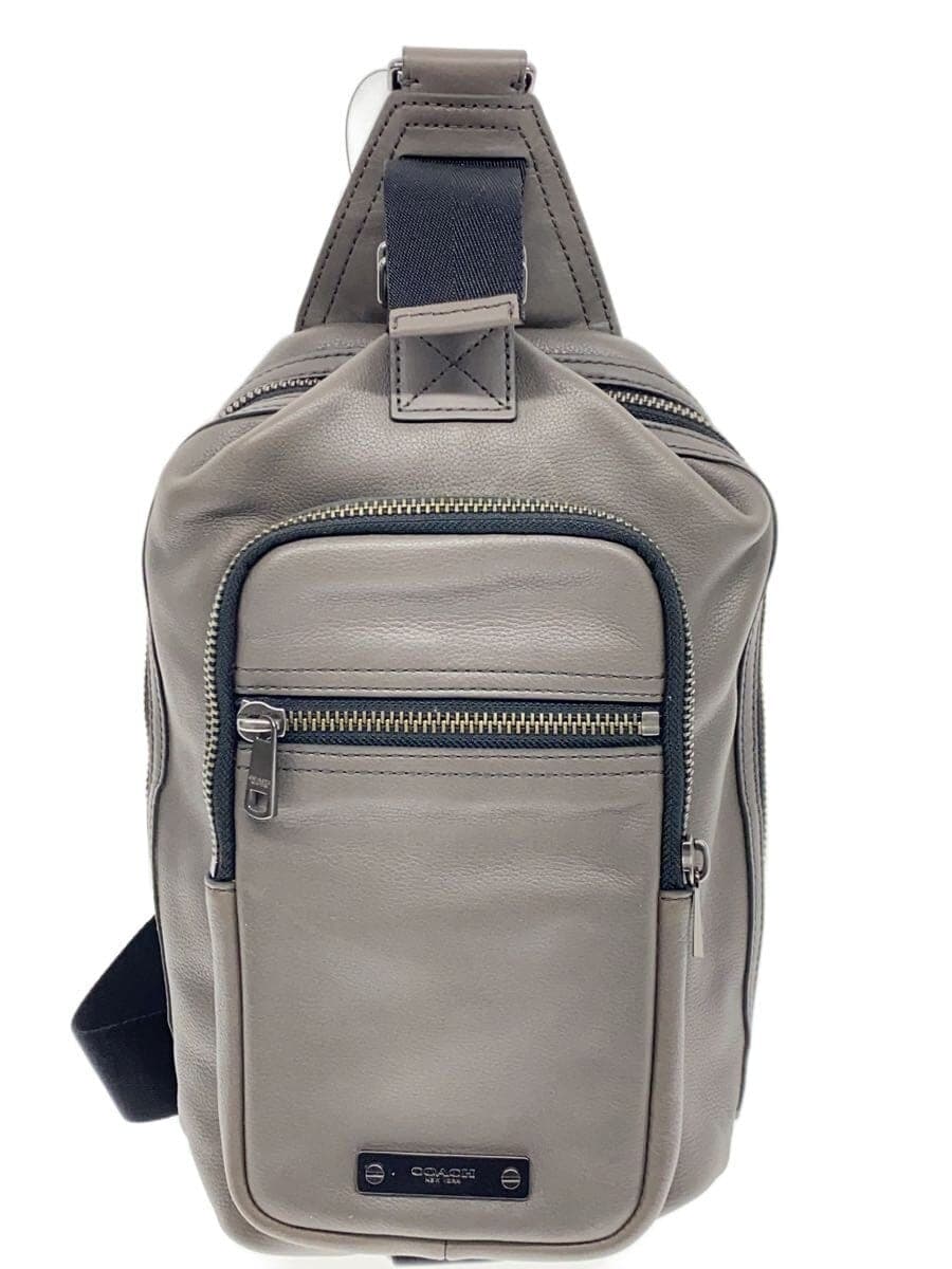 COACH Shoulder Bag Leather GRY 71185