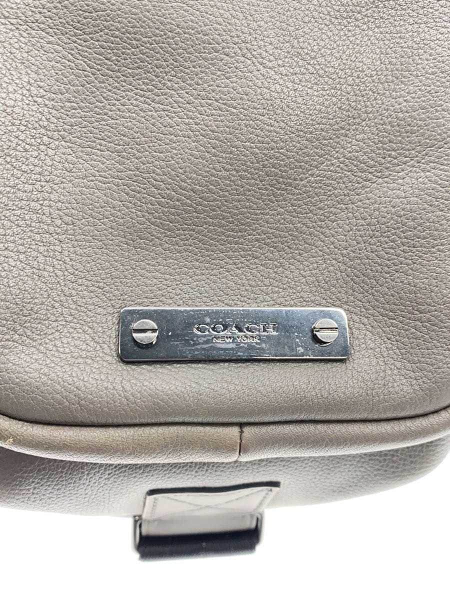 COACH Shoulder Bag Leather GRY 71185 5