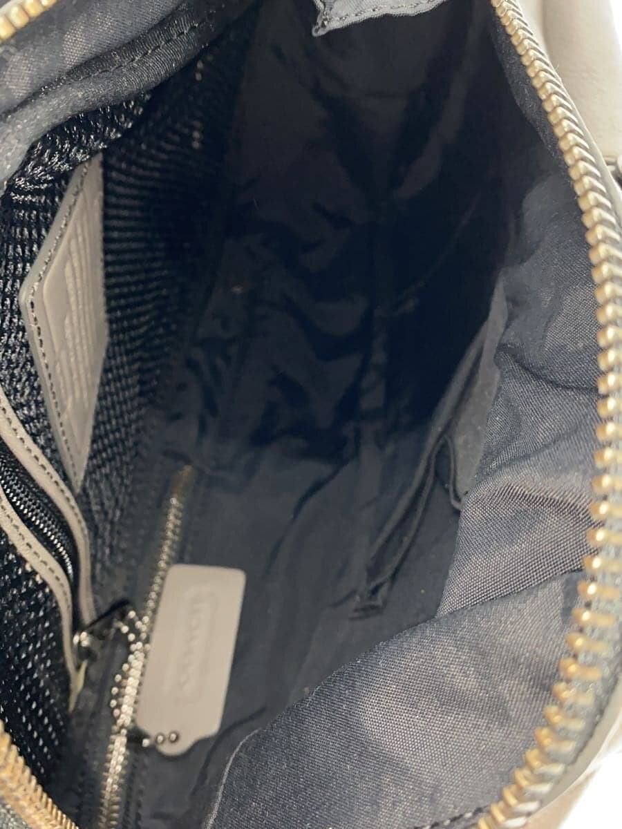 COACH Shoulder Bag Leather GRY 71185 6