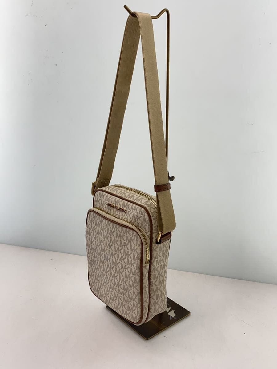 MICHAEL KORS Shoulder Bag Leather BEG All Over Pattern 2