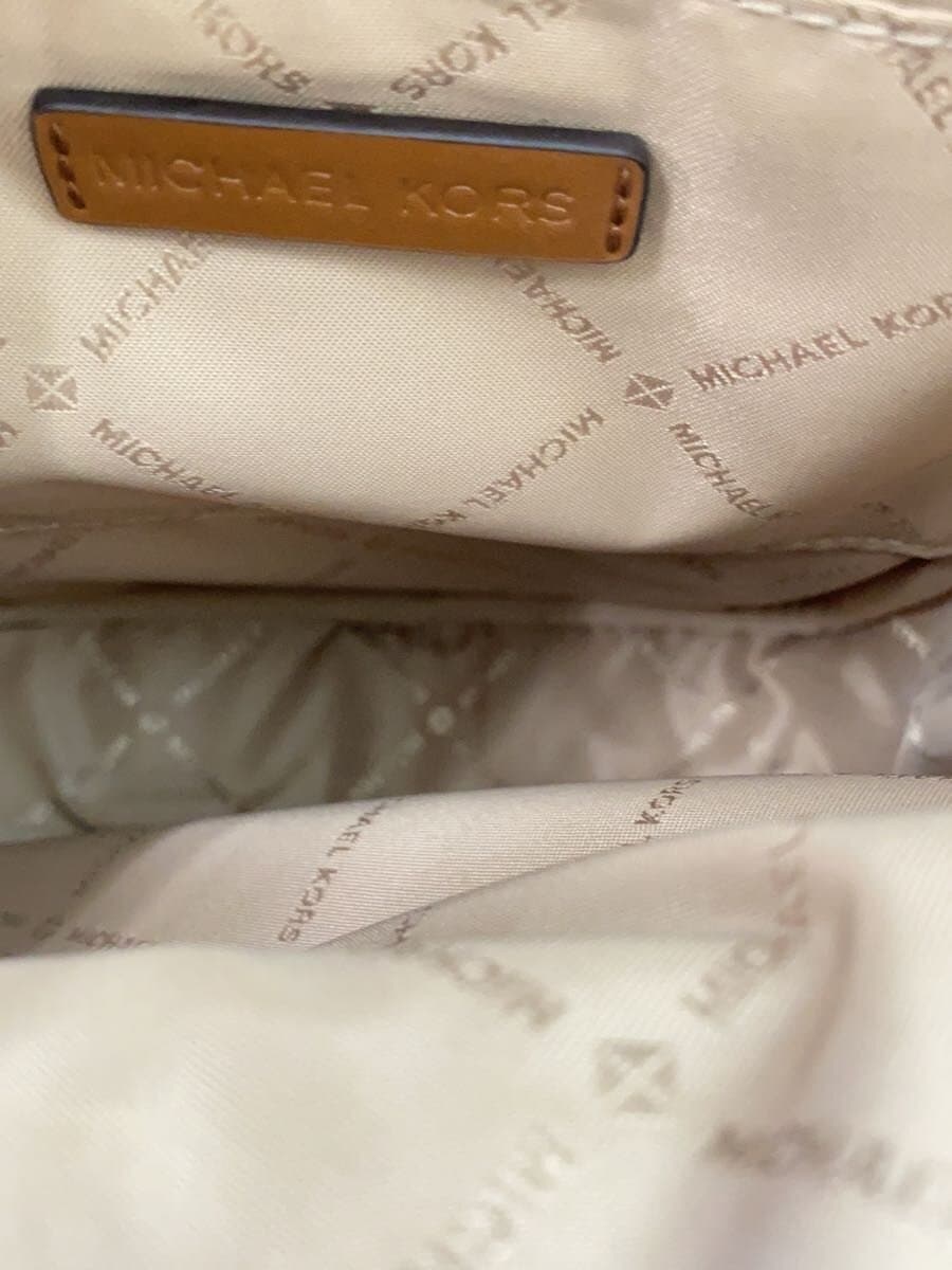 MICHAEL KORS Shoulder Bag Leather BEG All Over Pattern 6