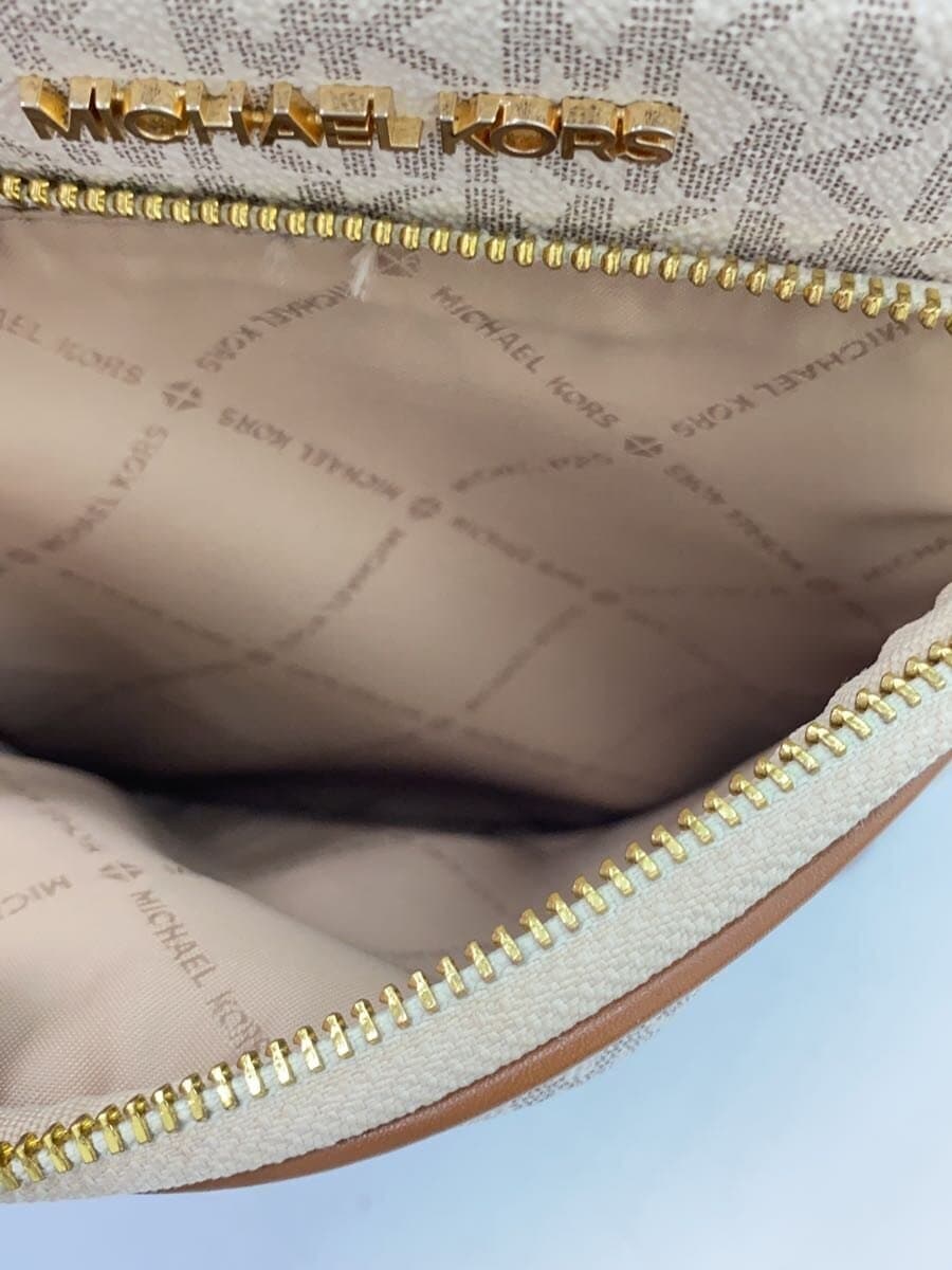 MICHAEL KORS Shoulder Bag Leather BEG All Over Pattern 7