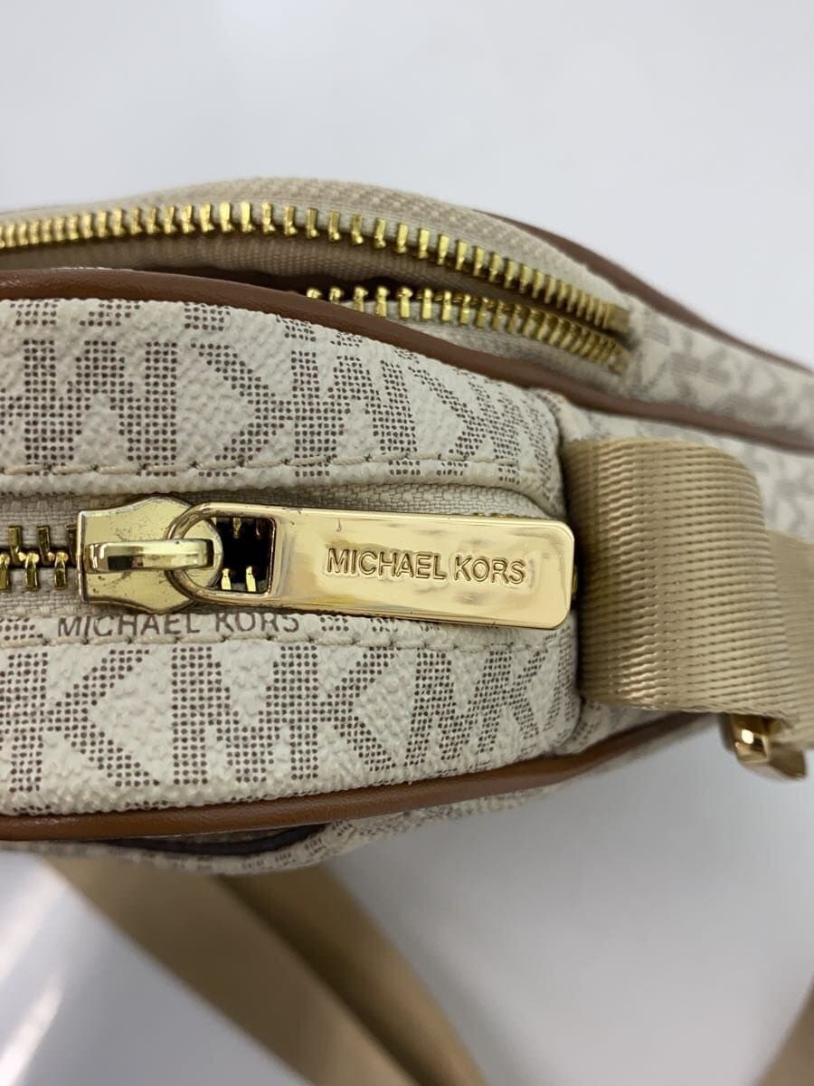 MICHAEL KORS Shoulder Bag Leather BEG All Over Pattern 9
