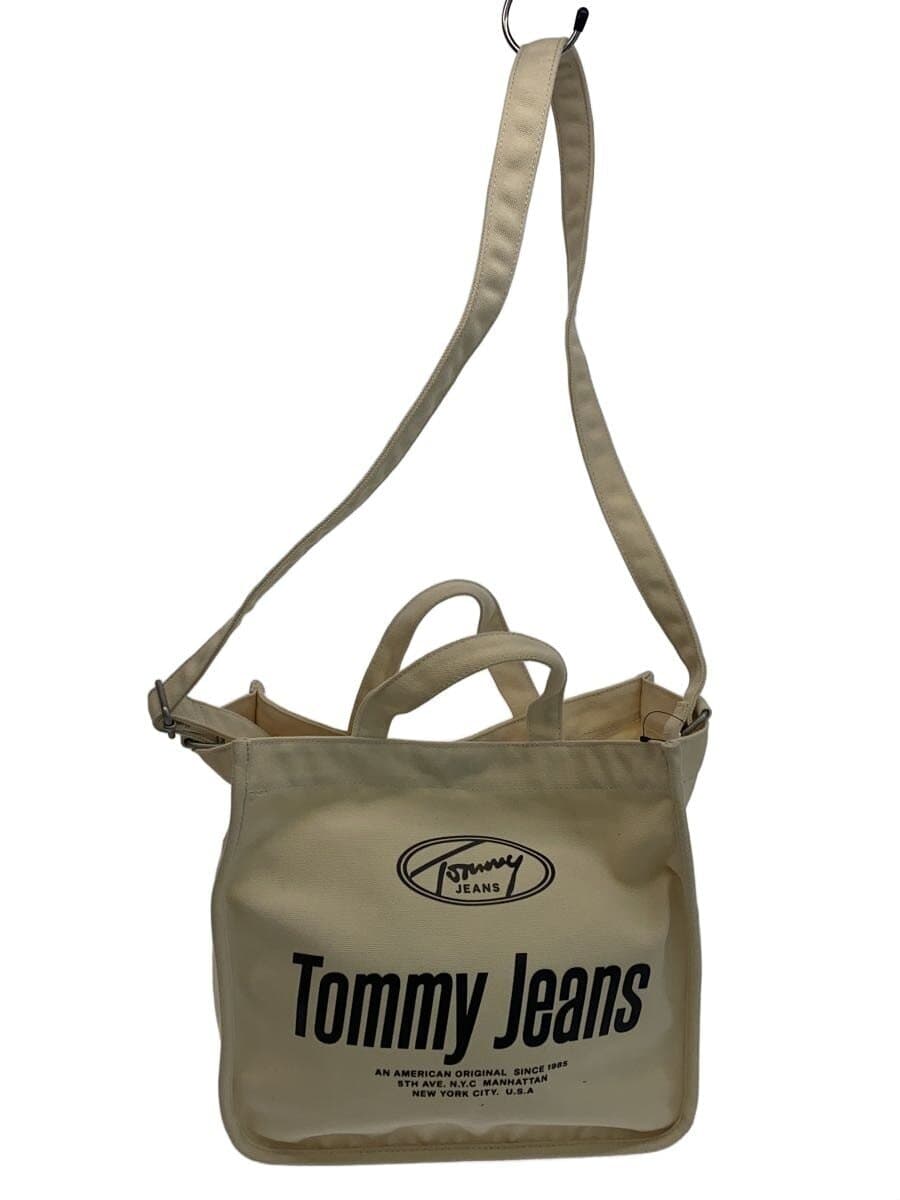 TOMMY JEANS Shoulder Bag Canvas CRM Print