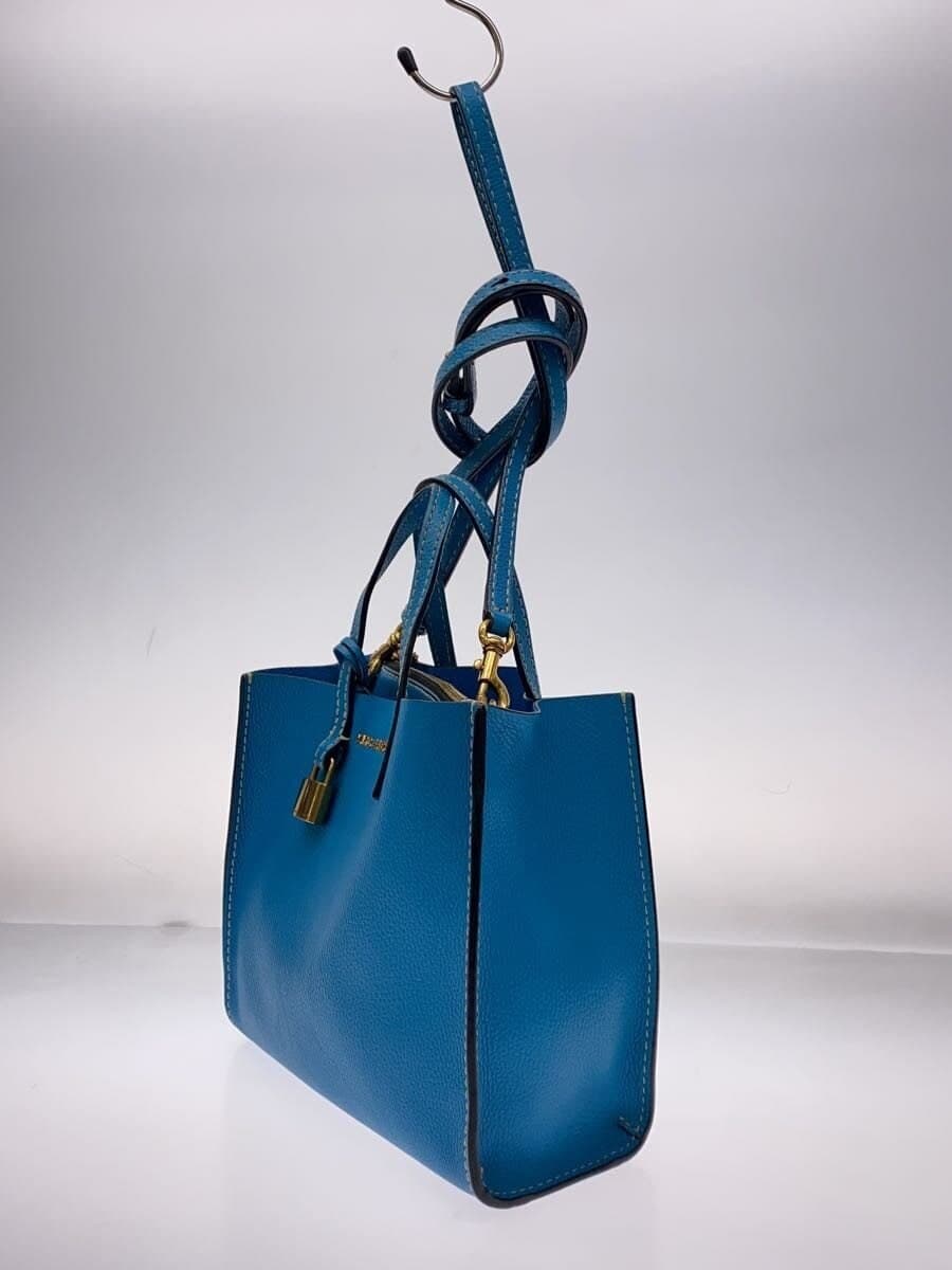 MARC JACOBS shoulder bag leather blue plain 2