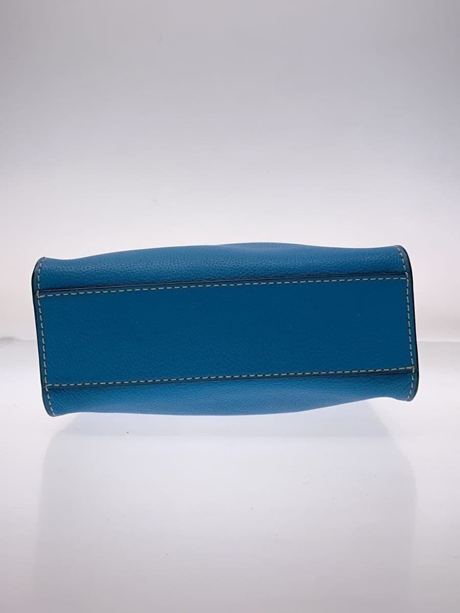 MARC JACOBS shoulder bag leather blue plain 4