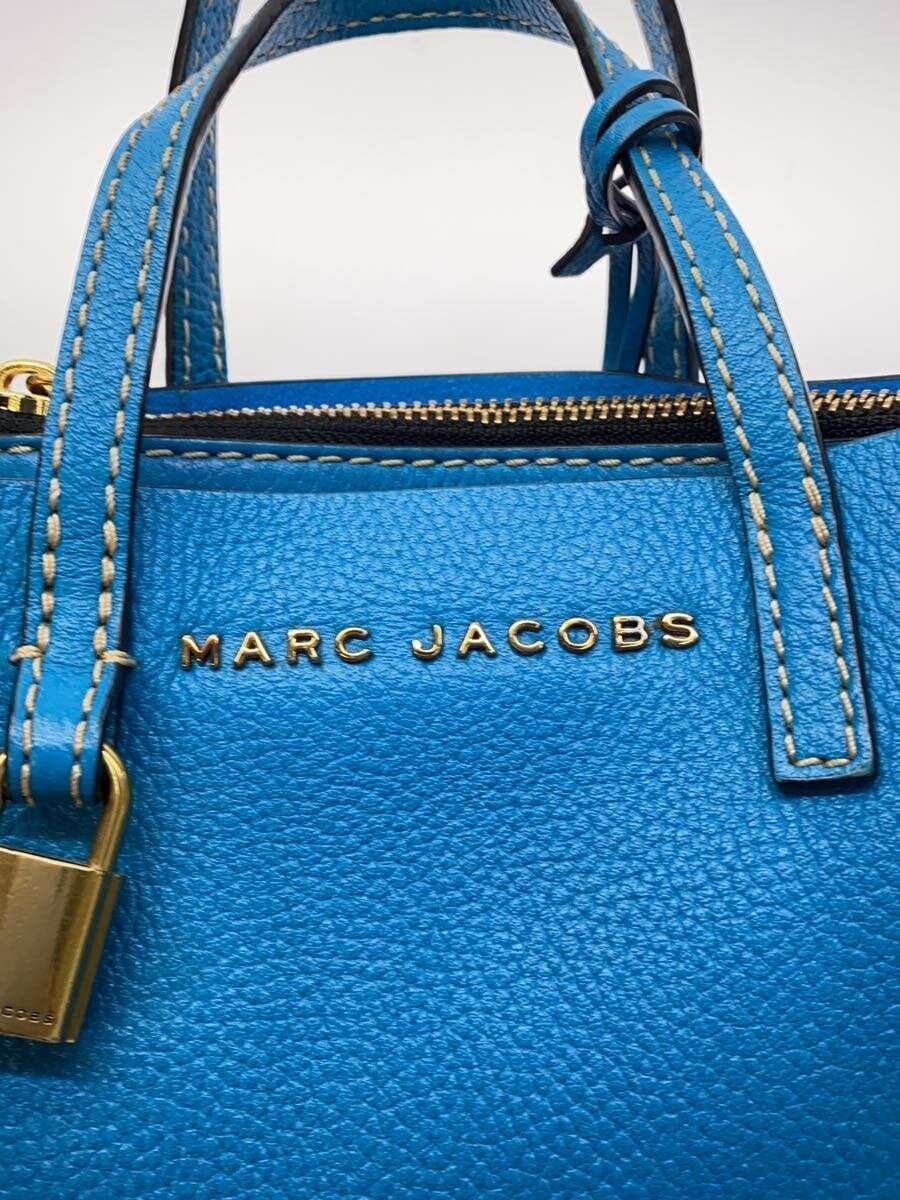 MARC JACOBS shoulder bag leather blue plain 5