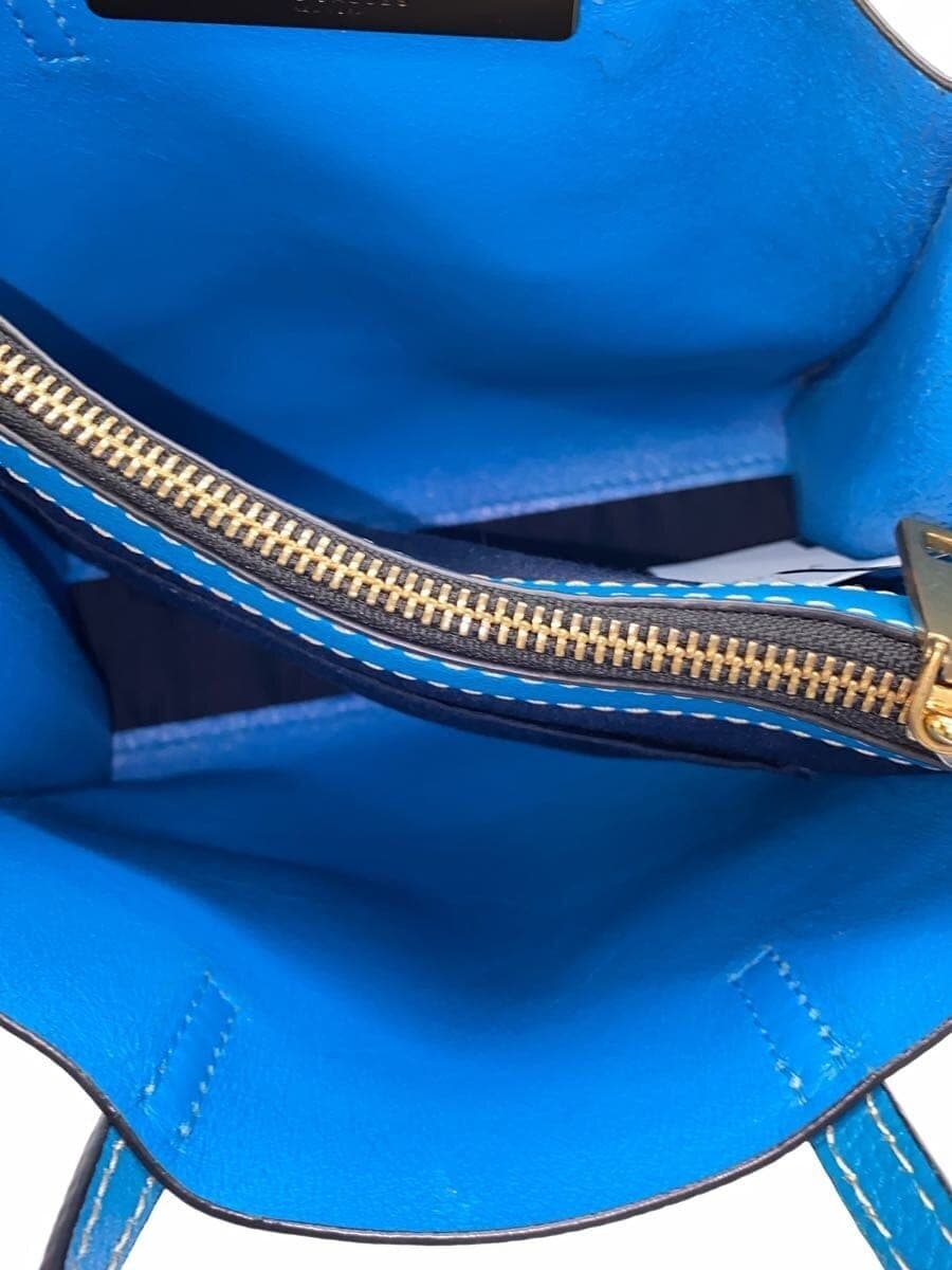 MARC JACOBS shoulder bag leather blue plain 6