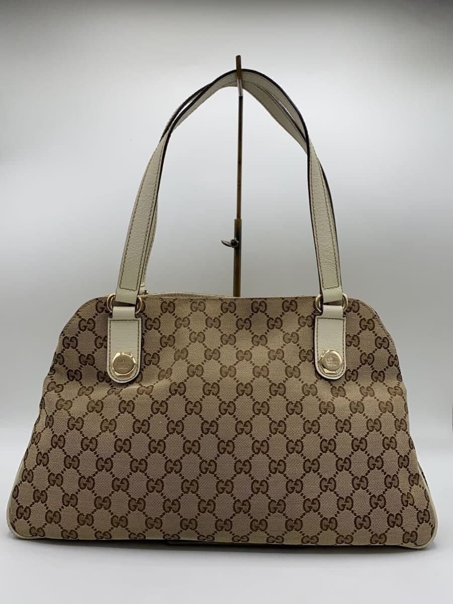 GUCCI Shoulder Bag Canvas BEG All Over Pattern 3
