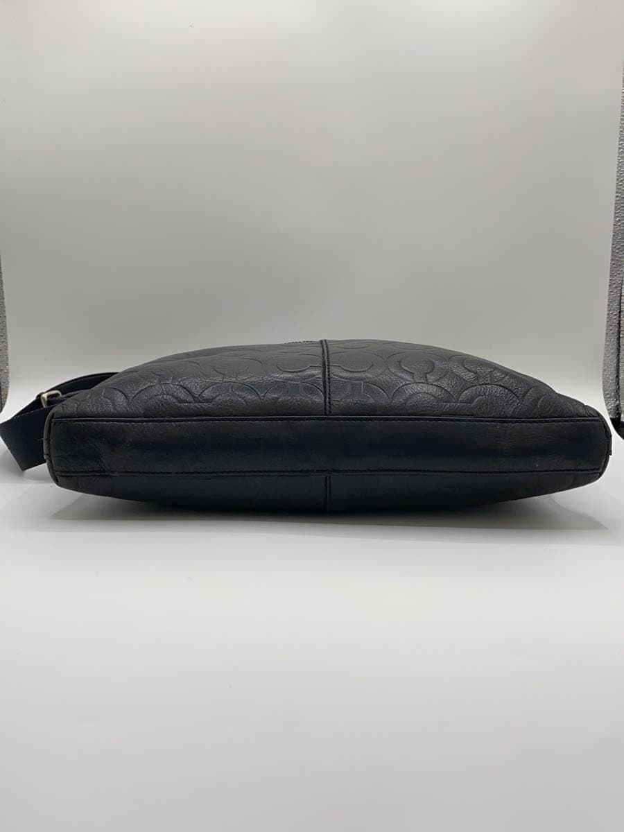 COACH Shoulder Bag Leather BLK Solid 4