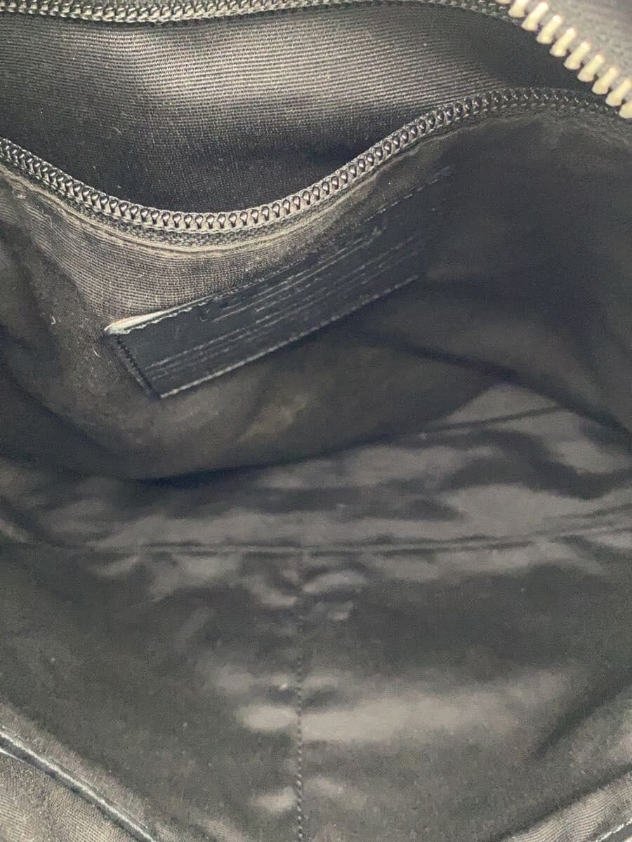COACH Shoulder Bag Leather BLK Solid 6