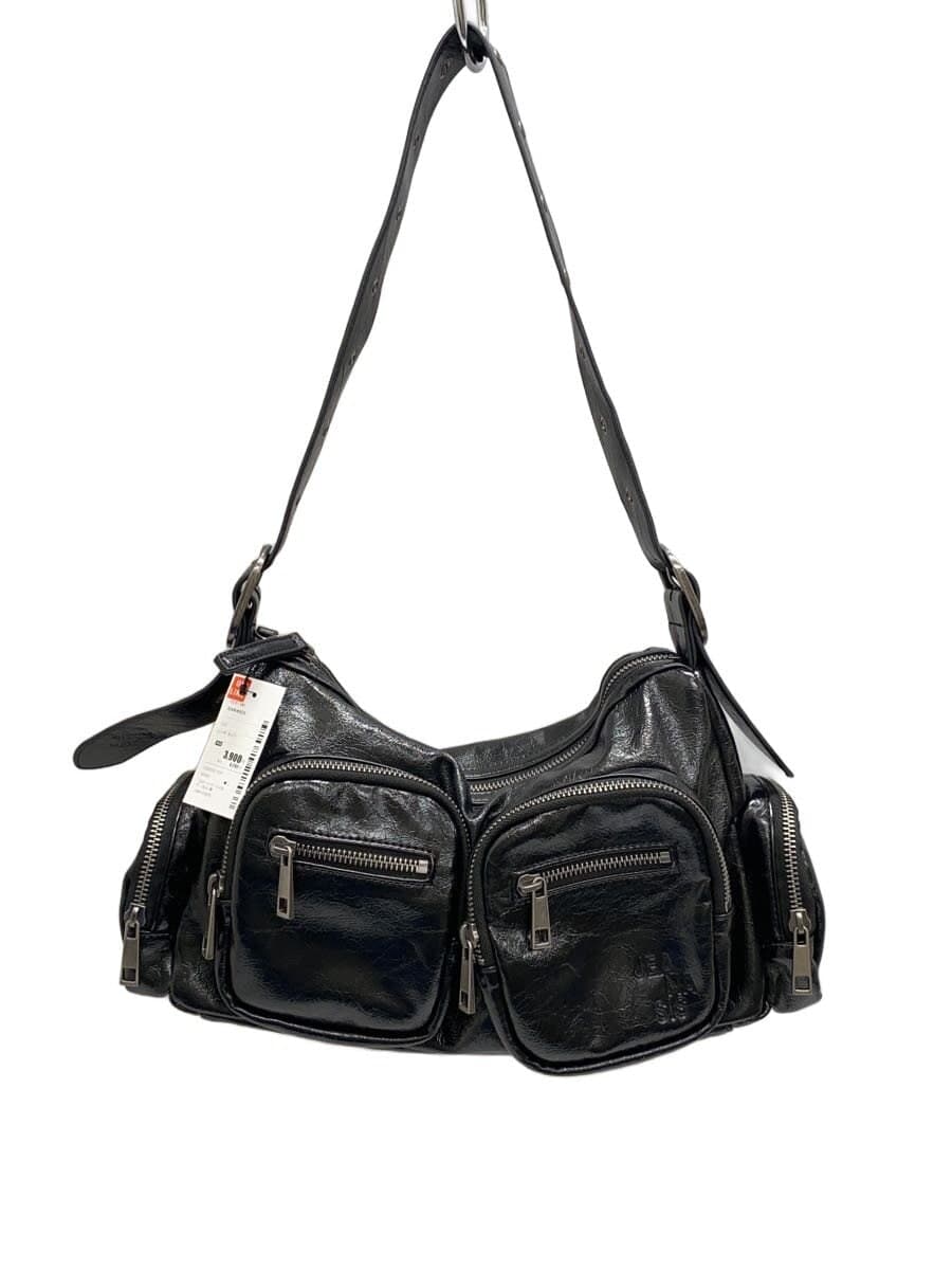 JEANASIS Shoulder Bag Faux Leather BLK Solid JS081578PD