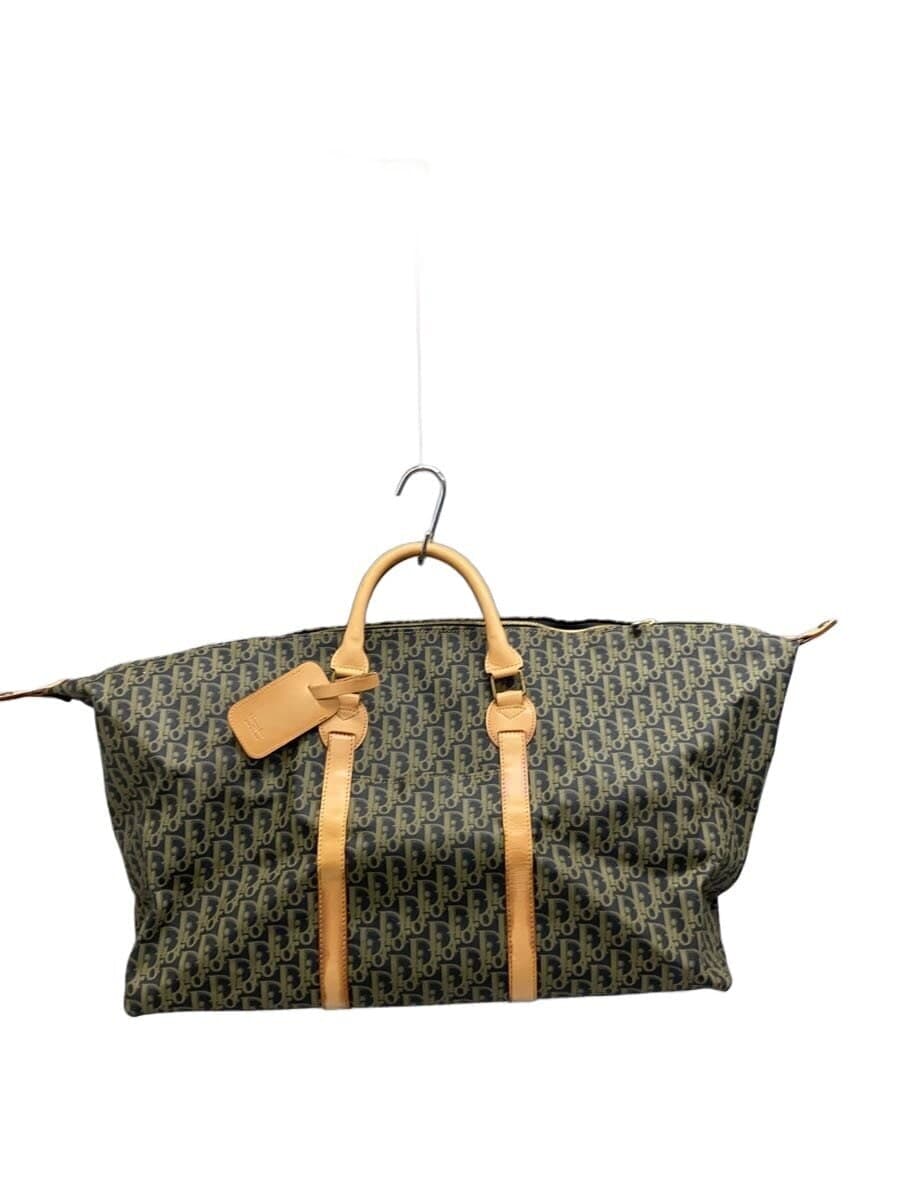 Christian Dior Trotter Boston Bag PVC BLK All Over Pattern