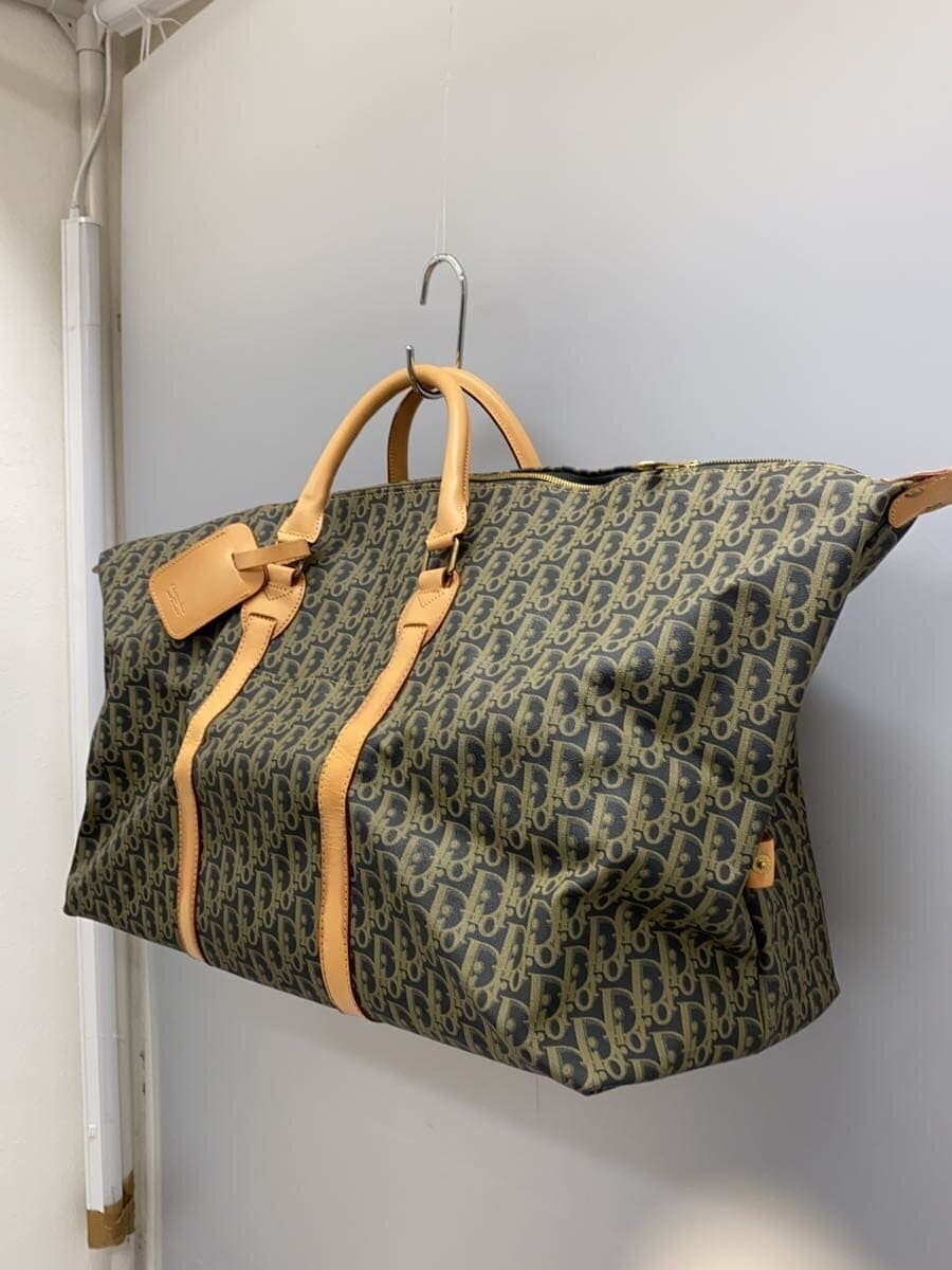 Christian Dior Trotter Boston Bag PVC BLK All Over Pattern 2