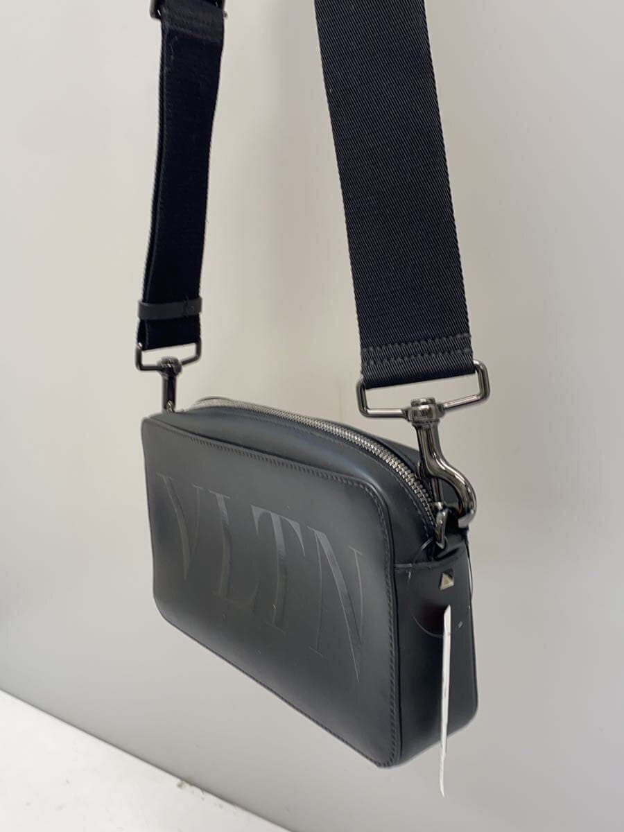 VALENTINO GARAVANI Shoulder Bag Leather BLK Crossbody Bag VLTN Stain 2