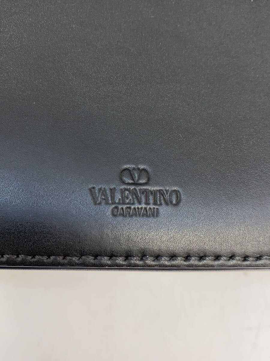 VALENTINO GARAVANI Shoulder Bag Leather BLK Crossbody Bag VLTN Stain 5