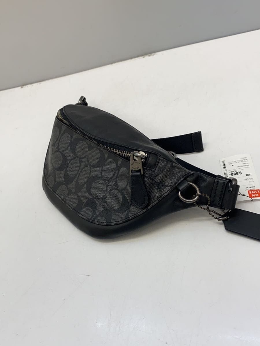 COACH Shoulder Bag Leather BLK All Over Pattern F84711 Waist Pouch Signature Wo - Ren Mini 2