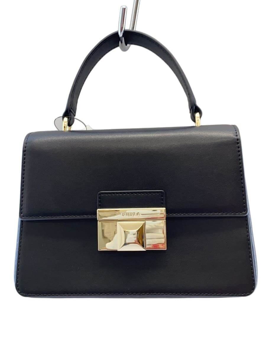FURLAVENERE Shoulder Bag Leather BLK Solid
