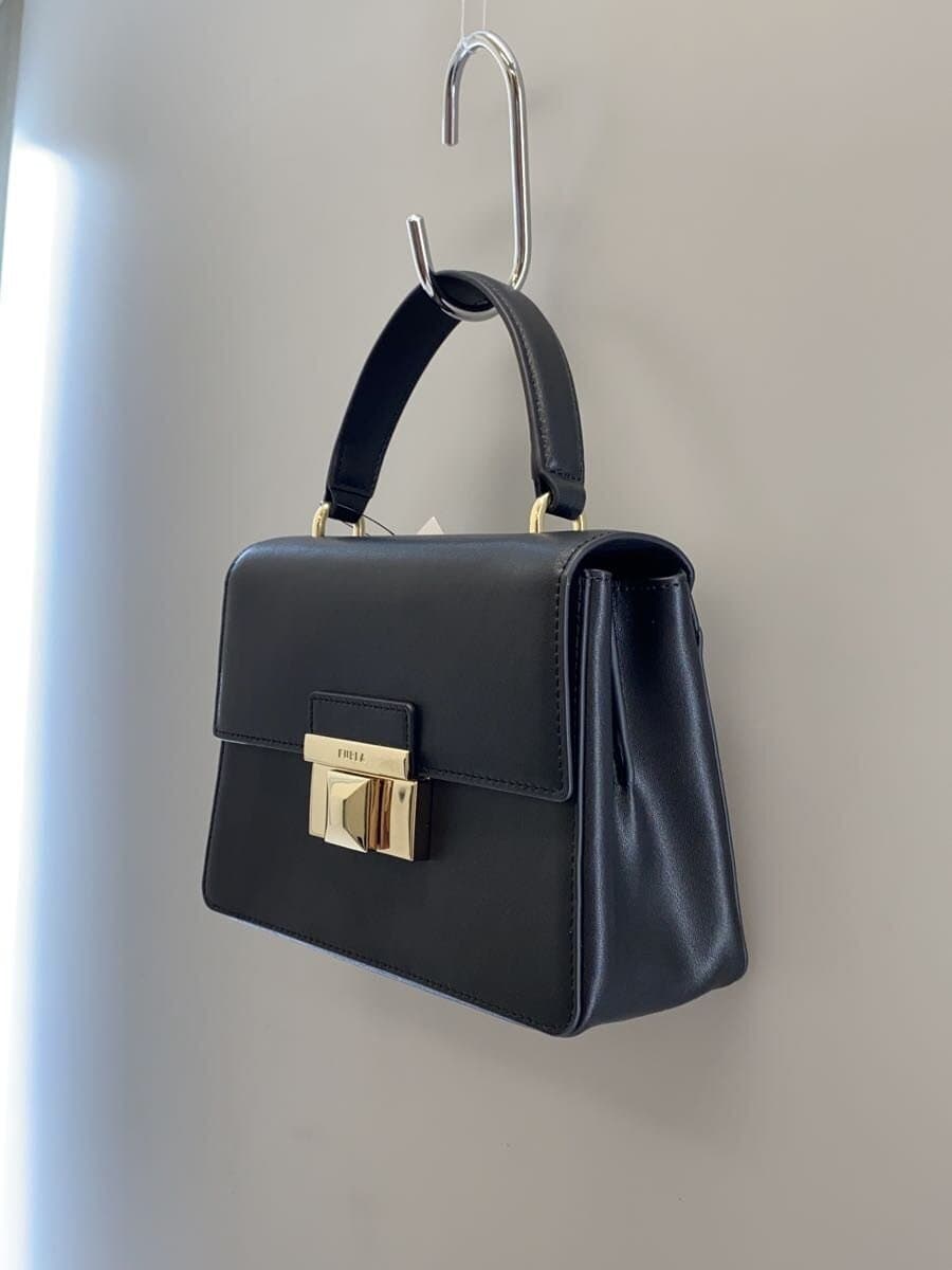 FURLAVENERE Shoulder Bag Leather BLK Solid 2