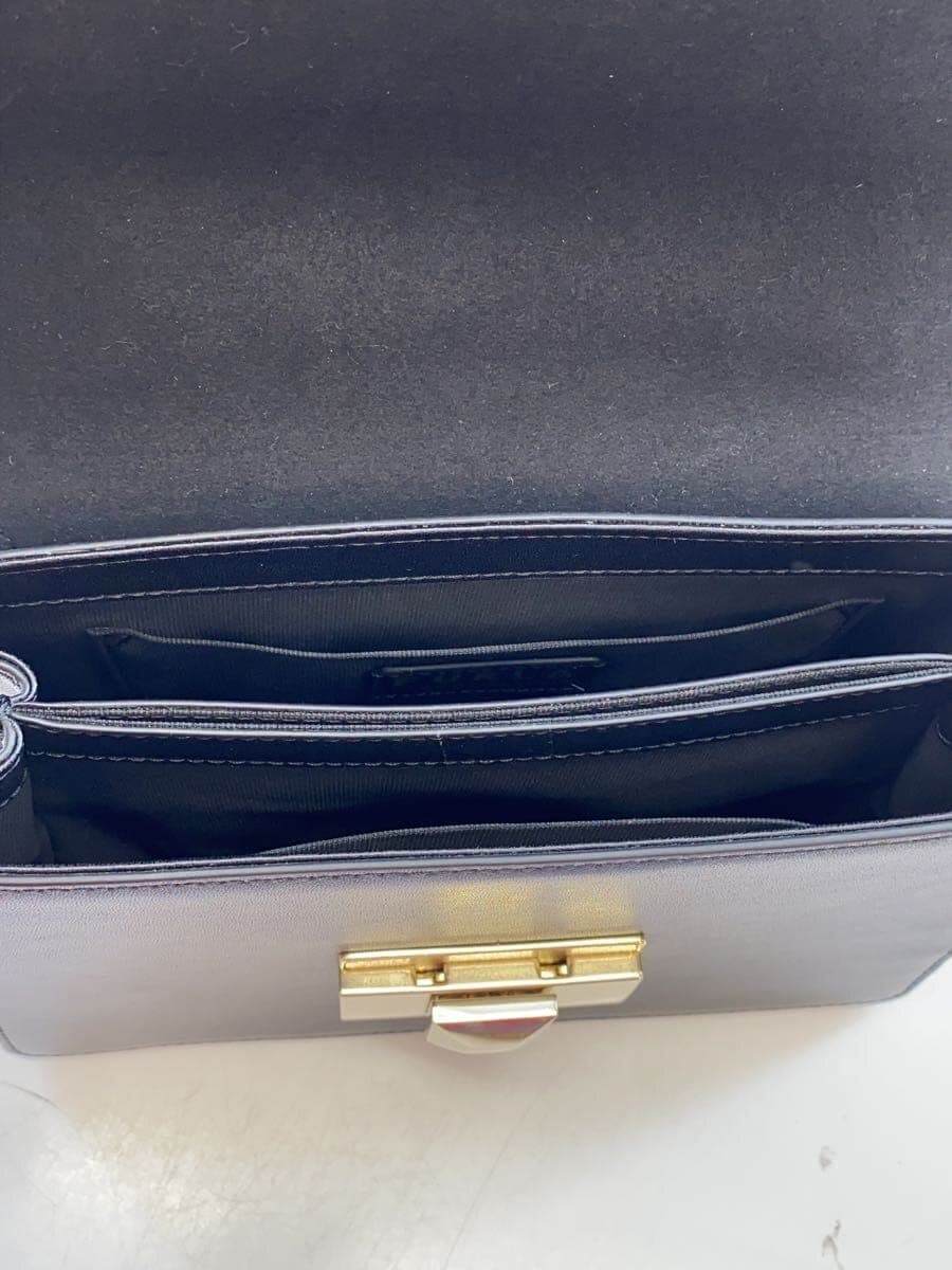 FURLAVENERE Shoulder Bag Leather BLK Solid 4