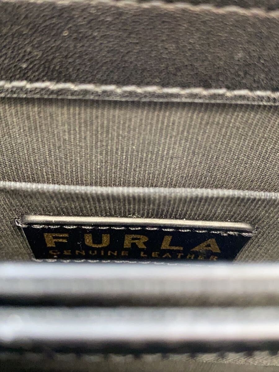 FURLAVENERE Shoulder Bag Leather BLK Solid 6