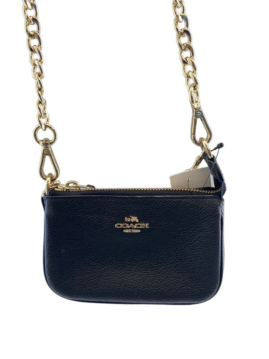 COACH shoulder bag leather BLK