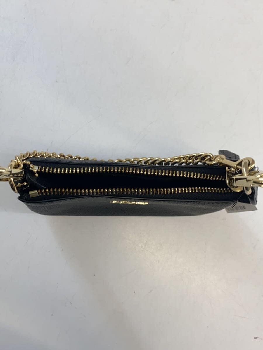 COACH shoulder bag leather BLK 4