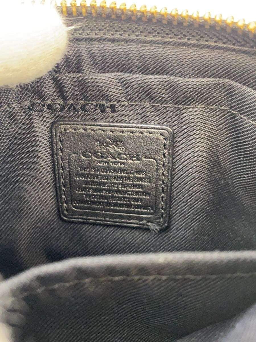 COACH shoulder bag leather BLK 6