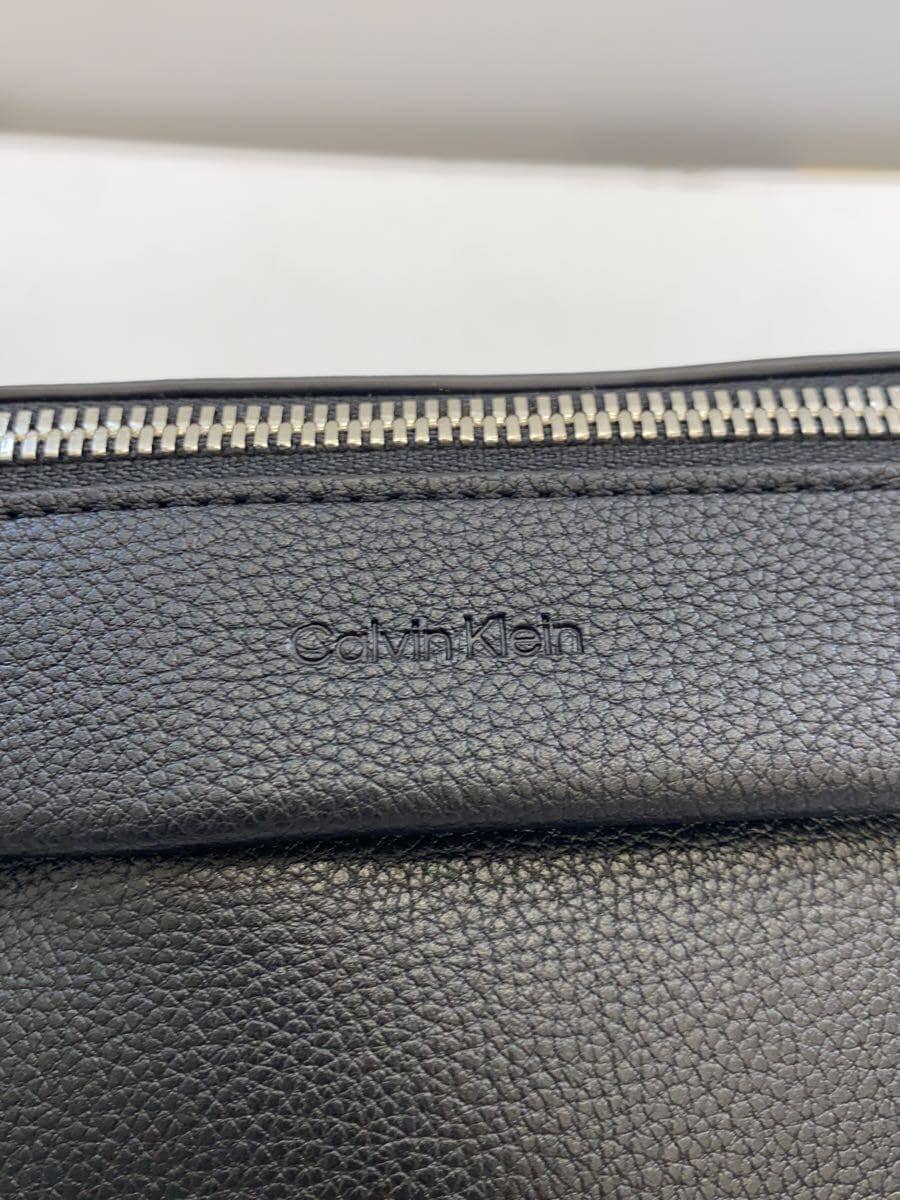 Calvin Klein logo embossed body bag waist bag faux leather BLK plain 4D3002G 5